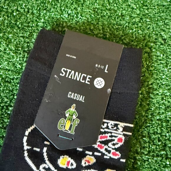 STANCE ELF Food Groups Multicolor Christmas Festive Socks Crew Socks Size L NEW - Picture 3 of 7